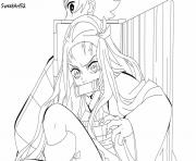 Printable Nezuko in the box demon slayer coloring pages