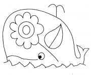 whale with a flower