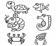 animals of the sea and nursery