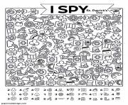 Printable I Spy St Patricks Day coloring pages