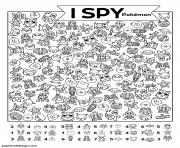 Printable I Spy Pokemon coloring pages
