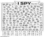 Printable I Spy Fairy Tale coloring pages