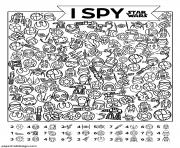 Printable I Spy Star Wars coloring pages