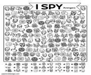 Printable I Spy Avengers Ironman Captain America coloring pages