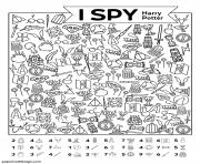 Printable I Spy Harry Potter coloring pages