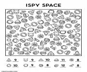 Printable i spy space hard kids coloring pages