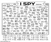 Printable I Spy Nativity coloring pages