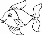 Printable Easy Goldfish coloring pages