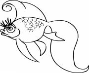 Printable Butterfly Tail Goldfish coloring pages