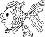 Printable Pompom Goldfish coloring pages