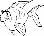 Printable Funny Goldfish coloring pages