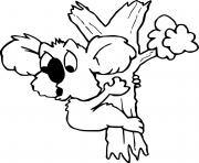 Printable Funny Baby Koala coloring pages