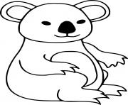 Printable Very Simple Koala coloring pages