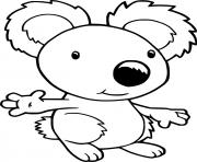 Printable Cute Cartoon Koala coloring pages