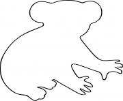 Printable Koala Outline coloring pages