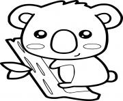 Printable Cute Baby Koala coloring pages