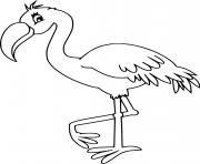 Printable Little Flamingo coloring pages
