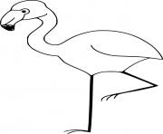 Printable Very Easy Flamingo coloring pages