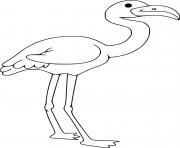 Printable Simple Cute Flamingo coloring pages