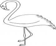 Printable Simple Beautiful Flamingo coloring pages