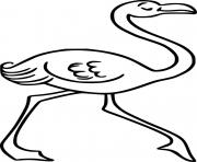 Printable Easy Cute Flamingo coloring pages