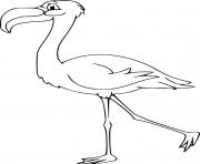 Printable Easy Funny Flamingo coloring pages