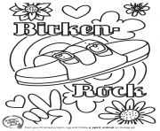Printable aesthetics rock peace flower coloring pages