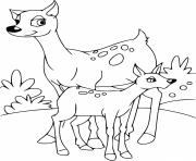 Two Cartoon Deer