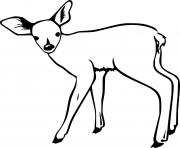 Printable Easy Walking Deer coloring pages