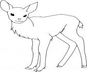 Printable Easy Young Deer coloring pages