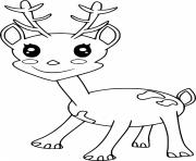 Printable Cartoon Baby Deer coloring pages