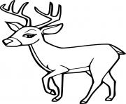 Printable Cute Walking Deer coloring pages