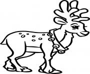 Cartoon Deer with Bells