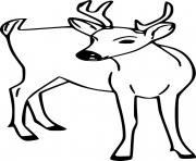 Printable Very Simple Deer coloring pages