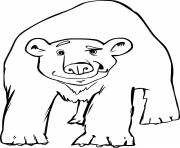 Printable Funny Cartoon Bear coloring pages