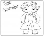 Printable Ron Weasley coloring pages
