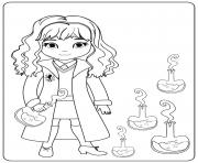 Printable Hermione With Potions coloring pages
