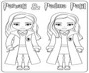 Printable Parvati and Padma Patil coloring pages