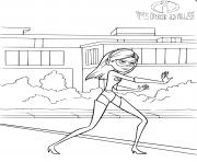 Printable disney the incredibles violet coloring pages