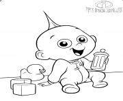 Printable disney the incredibles jack jack coloring pages