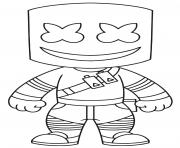 Printable marshmello coloring pages
