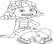 Printable Giulia Sits on the Ground coloring pages