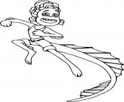 Printable Happy Alberto Sea Monster coloring pages