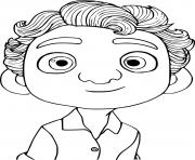 Printable Luca Smiling Face coloring pages