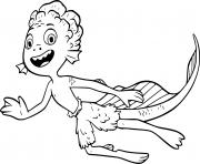 Printable Luca Paguro Swimming coloring pages
