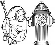 Printable Stuart Loves a Fire Hydrant coloring pages