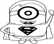 Printable Minion Superman coloring pages
