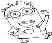 Printable Phil Minion Dancing coloring pages