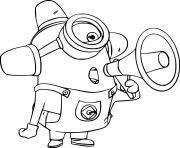 Printable Carl Minion Fire Hydrant coloring pages