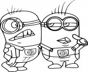 Printable Carl and Phil Minions coloring pages
